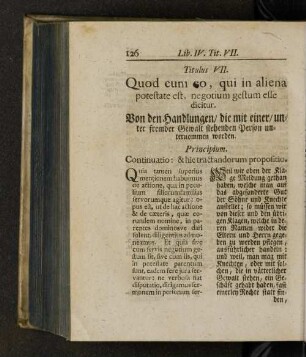 Titulus VII. Quod cum eo, qui in aliena potestate est, negotium gestum esse dicitur.