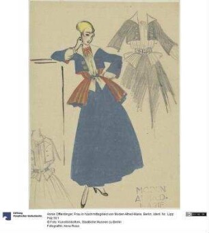 Frau in Nachmittagkleid von Moden Alfred-Marie, Berlin