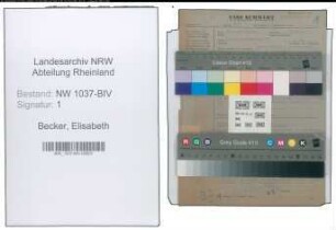 Entnazifizierung Elisabeth Becker , geb. 00.00.0000 (Postsekretaerin)