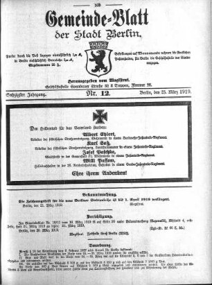 1919,12: Nr. 12, 23. März 1919