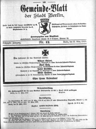 1919,12: Nr. 12, 23. März 1919