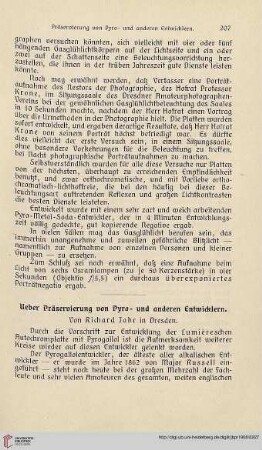 22: Ueber Präservierung von Pyro- und anderen Entwicklern