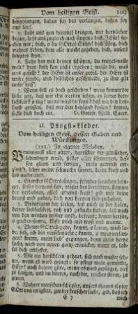 11. Pfingst-Lieder. - 16. Am Kirchweyh-Fest.