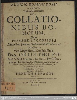 De collationibus bonorum