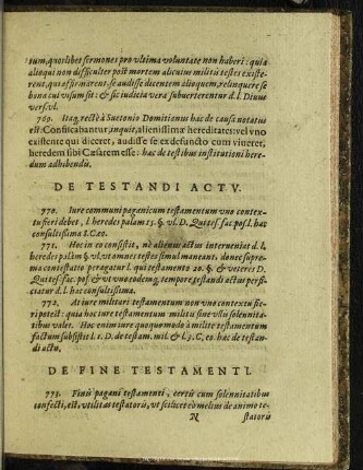 De Testandi Actu