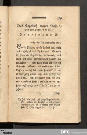 Das Tagebuch meiner Reise.