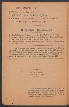 Números publicados