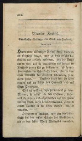 Neuntes Kapitel. Unverhoffte Rettung, ein Stück Zauberei.