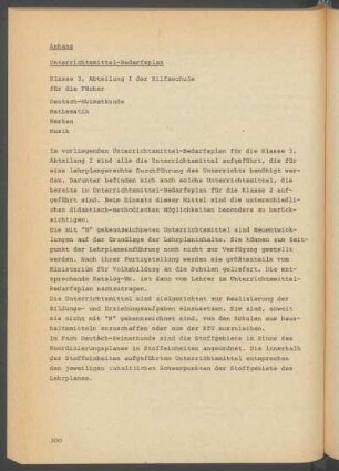 Anhang Unterrichtsmittel-Bedarfsplan