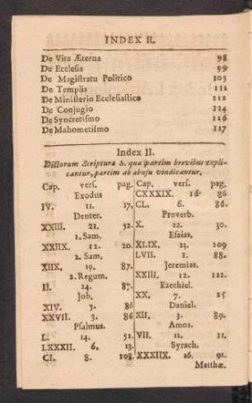 Index II.