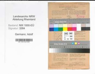 Entnazifizierung Adolf Germann, geb. 06.11.1896 (Brandmeister)