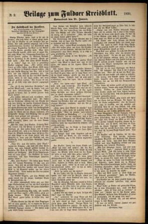 Zweite Ausgabe vom Samstag, den 21. Januar 1899.