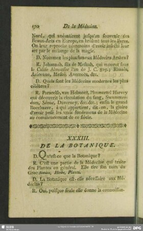 XXXIII. De La Botanique