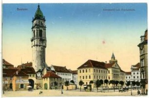 Bautzen. Kornmarkt und Reichenturm