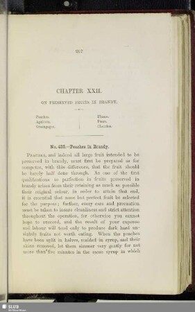 Chapter XXII. On preserved fruits in brandy