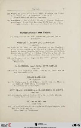 Handzeichnungen alter Meister (Nr. 388-408)