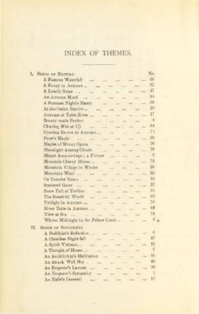 Index of themes
