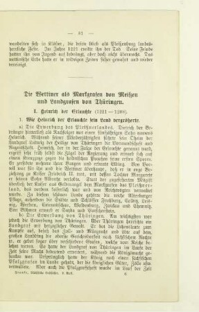 Die Wettiner als Markgrafen von Meißen und Landgrafen von Thüringen