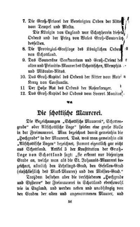 Die schottische Maurerei