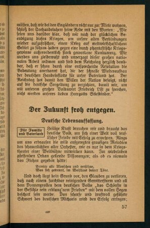 57-109, Der Zukunft froh entgegen