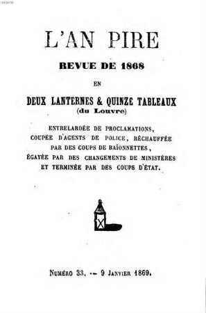 La lanterne. 33. 1869, 9. Januar