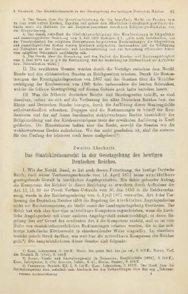 Zweiter Abschnitt. Das Staatskirchenrecht in der Gesetzgebung des heutigen Deutschen Reiches