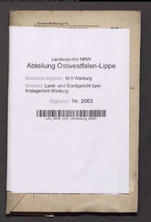 Erblasser: Göke, Joseph; Erblasser: Göke, Anna Maria, geb. Bohle: