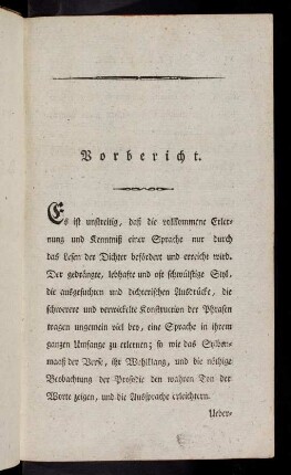 V-XVI, Vorbericht.
