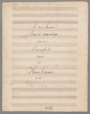 Le doux souvenir, pf, op. 41 - BSB Mus.Schott.Ha 9618-2