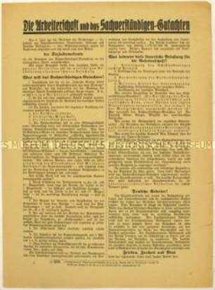 Flugblatt der Deutschnationalen Volkspartei gegen den Dawes-Plan