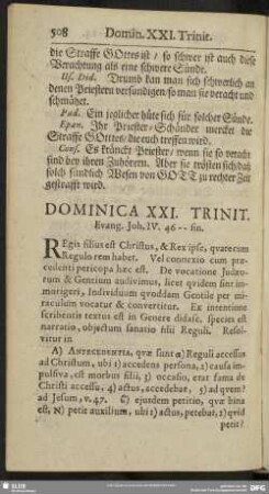 Dominica XXI. Trinit. Evang. Joh. IV. 46-fin.