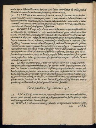 Variae partitiones legis humanae Cap. 6.