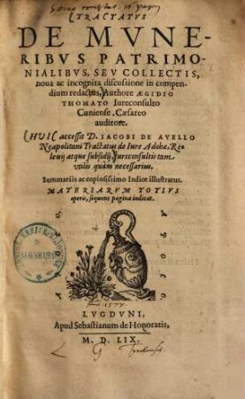 Tractatus de muneribus patrimonialibus, seu collectis