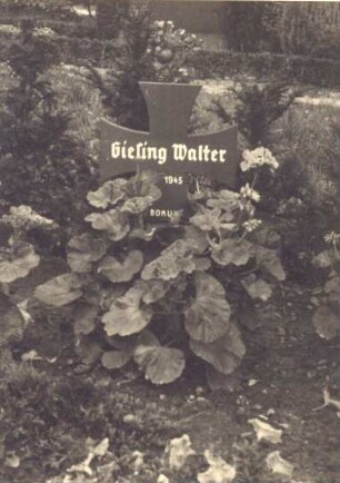 Friedhof Berlebeck, Kriegsgräber mit beschrifteten Grabkreuzen. Detmold. Berlebeck. Aus der Akte D 106 Berlebeck Nr. 93