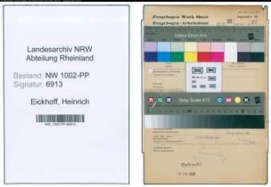 Entnazifizierung Heinrich Eickhoff , geb. 16.01.1900 (Kaufmann)