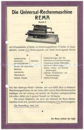 Universal-Rechenmaschine REMA