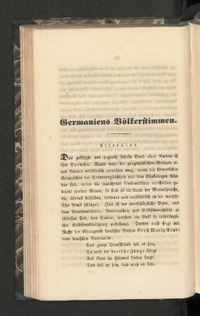 Germaniens Völkerstimmen.