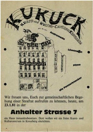 Flugschrift: KUKUCK, 1981