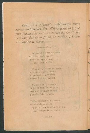 [Versos originales de Juan Moreira]