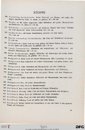 Stoffe (Nr. 592-638)