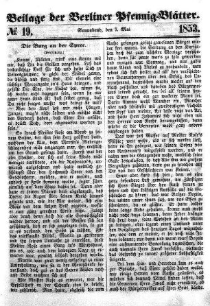 Beilage: No. 19, Sonnabend, den 7. Mai