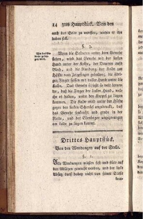 Drittes Hauptstück. Von den Wendungen auf der Stelle