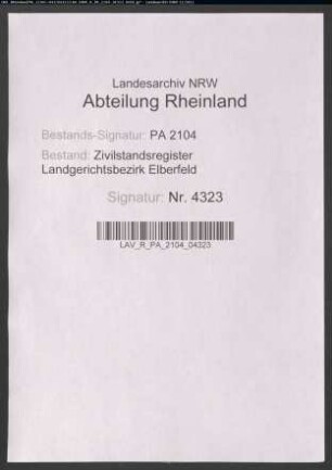 Sterberegister Solingen
