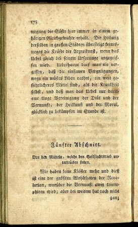Fünfter Abchnitt. Von den Mitteln, welche den Geschlechtstrieb unterdrücken sollen.