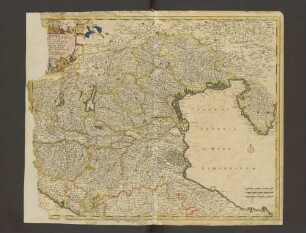 Accuratissima [Dom]inii Veneti in Italia, [Duc]atus Parmae, [P]lacentiae [Mo]denae Regii [et] Mantuae : [Episcop]atusque Tridentini [Ta]bula quae est [Lombar]dia Inferior
