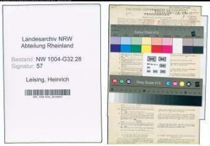 Entnazifizierung Heinrich Leising , geb. 12.07.1917 (Verw.Inspektor)