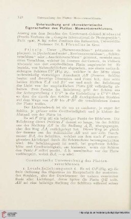 16: Untersuchung und charakteristische Eigenschaften des Platten-Momentverschlusses : Auszug aus dem Berichte des Lieutenant-Colonel Moe͏̈ssard nebst Zusätzen des Referenten, Universitäts-Professor Dr. L. Pfaundler in Graz