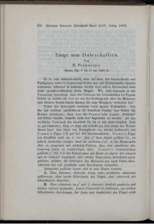 Einige neue Doleschallien.