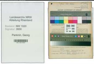Entnazifizierung Georg Panknin , geb. 17.02.1908 (Arbeiter)