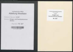 Amt Hausberge - Vogtei Gohfeld - Bauerschaft Grimminghausen: Revidiertes Kataster